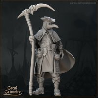 Plague doctor with a scythe Figure (Unpainted)