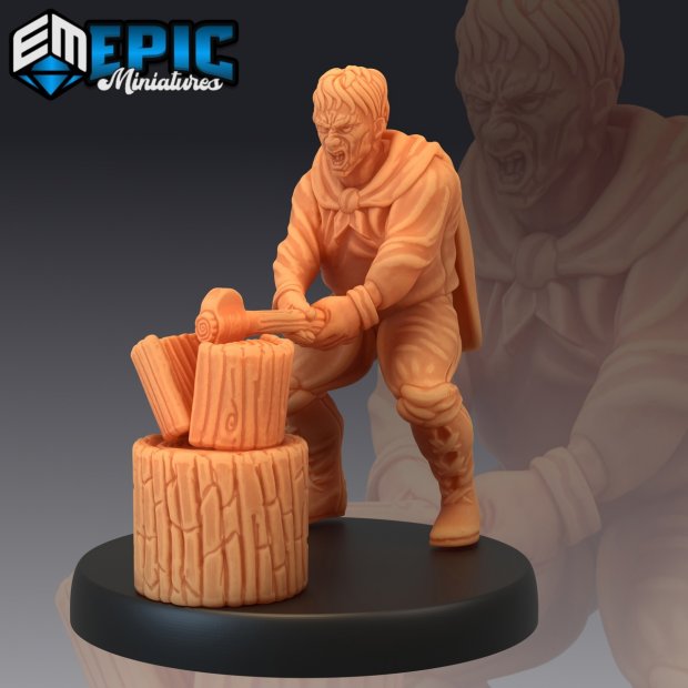 Woodcutter Figure (Unpainted)