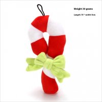 Christmas Plush Squeaky Pet Toy (Christmas Sugar Cane)