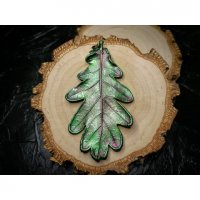 Big Oak Leaf Pendant Necklace