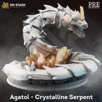 Agatol - Crystalline Serpent Figure (Unpainted)