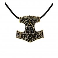 Handmade Thor's Hammer Mjolnir Pendant Necklace