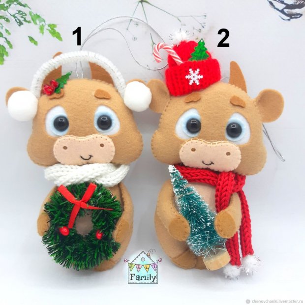 Bull In Scarf Plush Toy