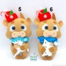 Bull In Scarf Plush Toy