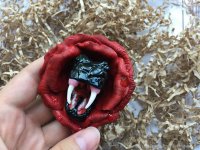 Snake In Rose Brooch