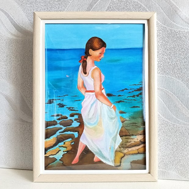 The Charm of the Shore. Pastel, 23×32 cm.