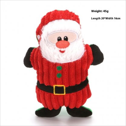 Christmas Plush Squeaky Pet Toy (Classic Santa Claus)