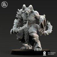 Beastman warrior with sword Figure (Unpainted)