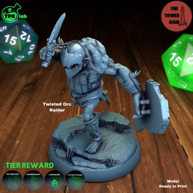 Mutated Orc Figure (Unpainted)