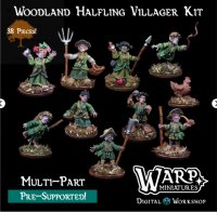 Woodland Halfling Villager Kit Figure (Unpainted)