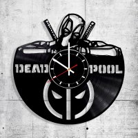 Handmade Marvel Comics - Deadpool V2 Vinyl Clock Wall