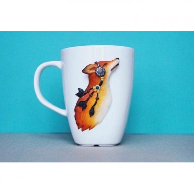 Fox Mug With Decor