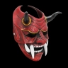 Japanese Red Prajna Samurai Cosplay Mask
