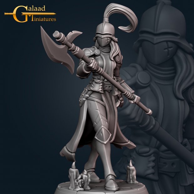 Warrior with a halberd Figure (Unpainted)