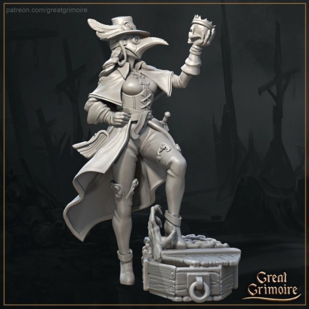 Plague doctor on the coffin Figure (Unpainted)
