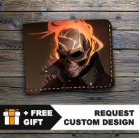 Handmade Marvel - Ghost Rider Skull Custom Wallet