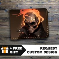 Handmade Marvel - Ghost Rider Skull Custom Wallet