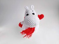 The Moomins - Moomintroll in scarf and mittens Plush Toy