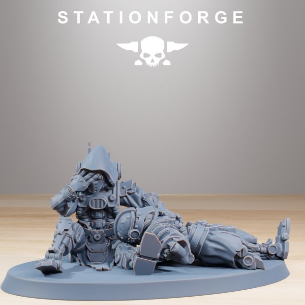 Grieving Soldier Figure (Unpainted)
