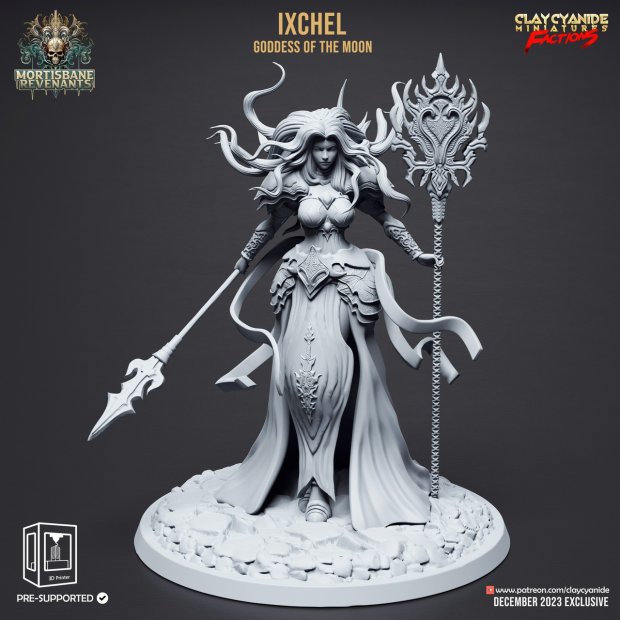 Ixchel - Goddess of the Moon Figure (Unpainted)