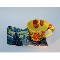 Van Gogh Mug With Saucer