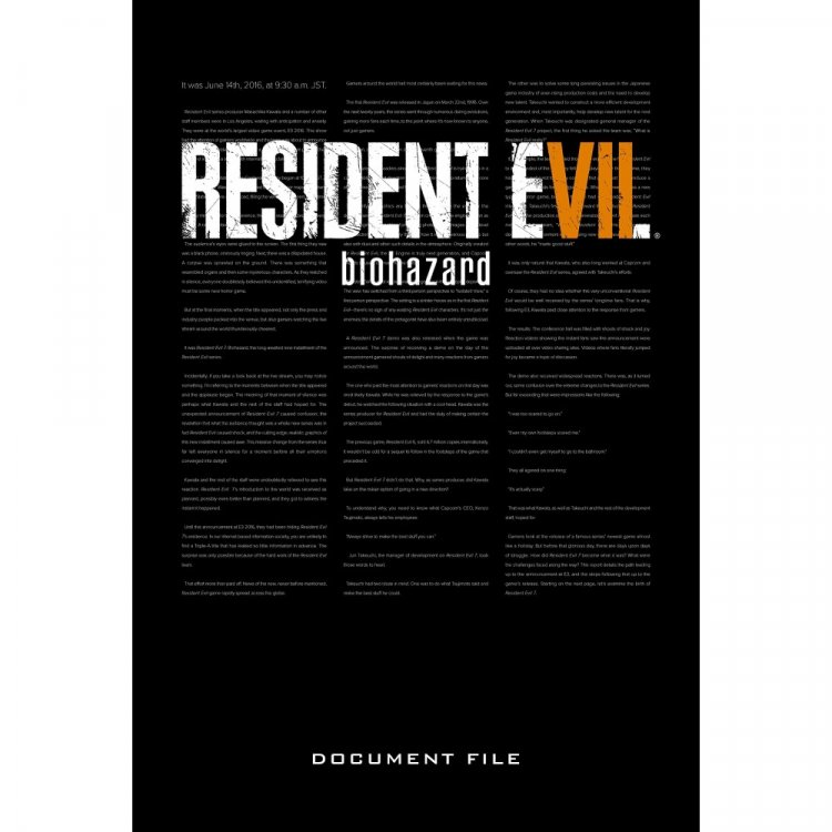 Dark Horse Resident Evil 7: Biohazard Document File (Hardcover)