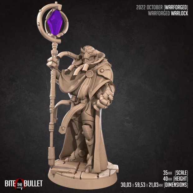 Warforged Warlock Figure (Unpainted)