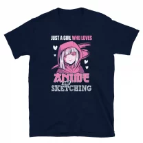 Just a Girl Who Loves Anime and Sketching Artist T-Shirt