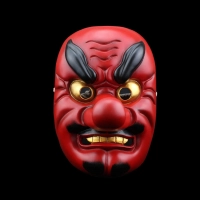 Tengu Japan Prajna Samurai Red Cosplay Mask