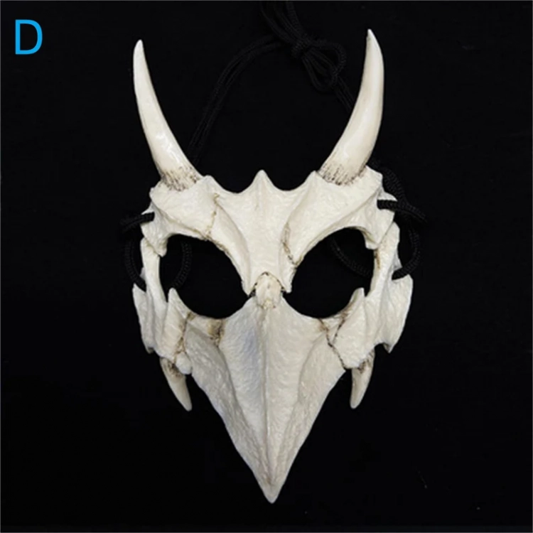 Raven With Horns Skeleton Cosplay Mask