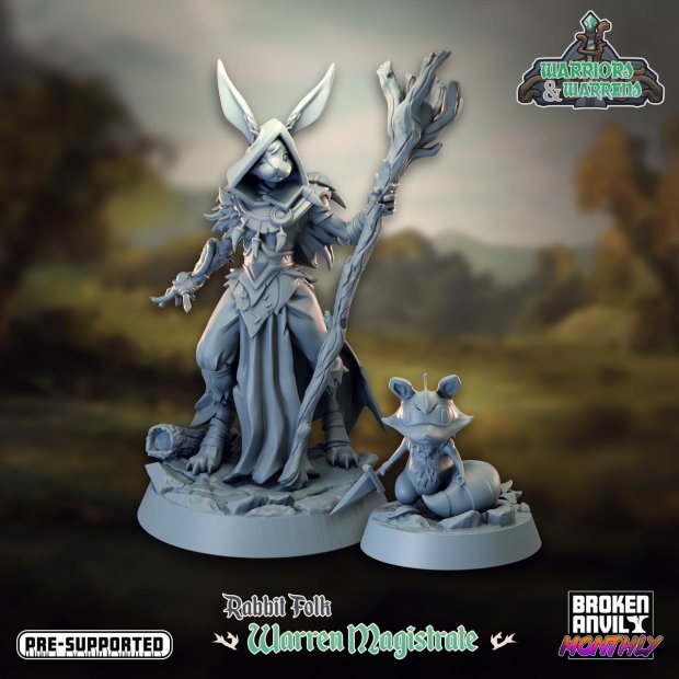 Rabbit Folk - Warren Magistrate Figure (Unpainted)