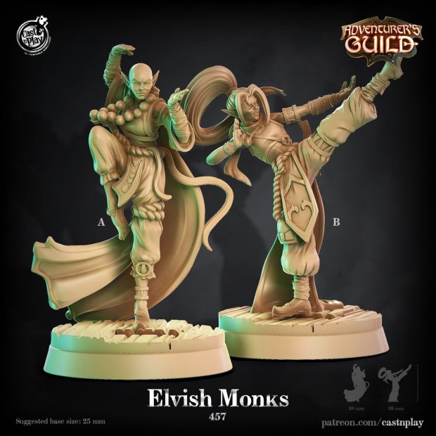Elvish Monks Figure (Unpainted)