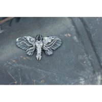 Frosty Hawk Moth V.2 Pendant Necklace