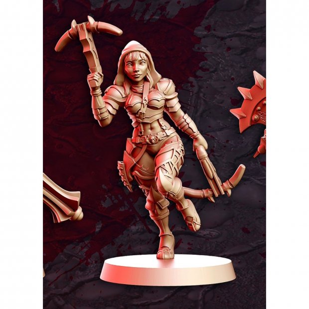 Huntress with crossbows Figure (Unpainted)