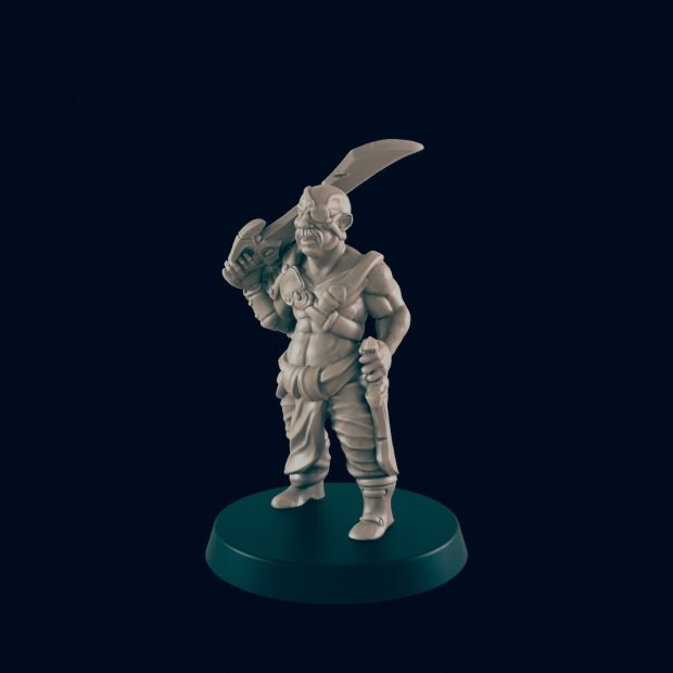 One-eyed robber with a sword Figure (Unpainted)