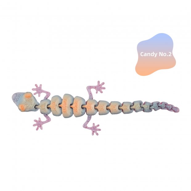 3D Printed Articulated Gecko Fidget Toy V2