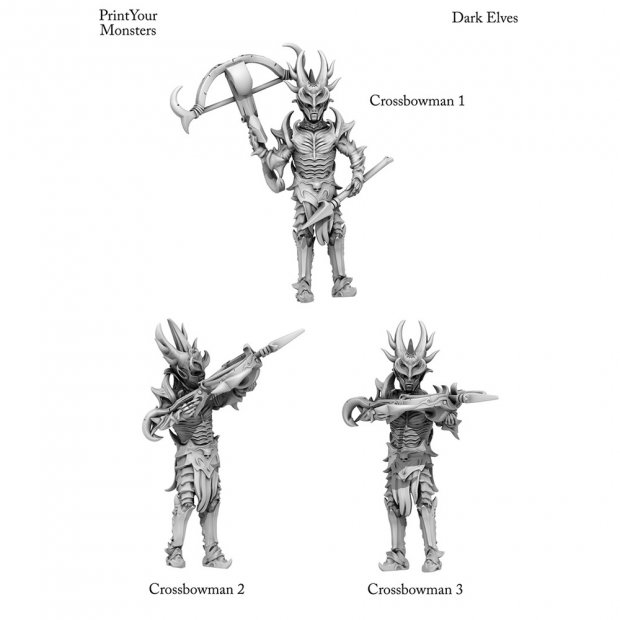 Drow Crossbowman Figure (Unpainted)
