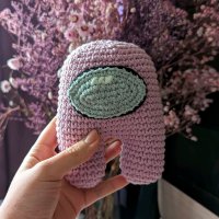 Among Us - Pink Astronaut Knitted Plush Toy
