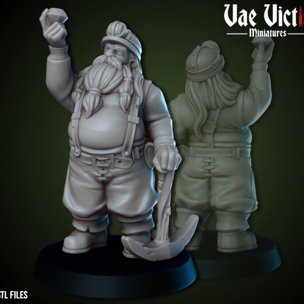 Gnome with a gem Figure (Unpainted)