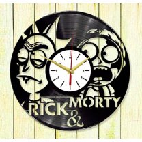 Handmade Rick and Morty Vinyl Clock Wall
