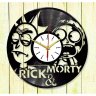 Handmade Rick and Morty Vinyl Clock Wall