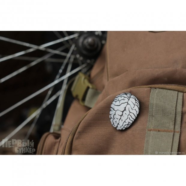 Brain Pin Badge
