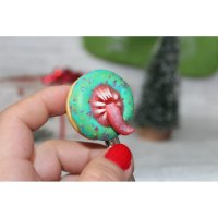 Donut With Teeth Spoon With Decor