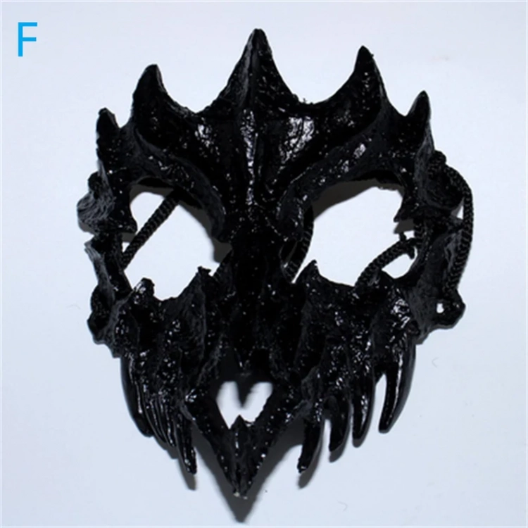 Black Werewolf Skeleton Cosplay Mask