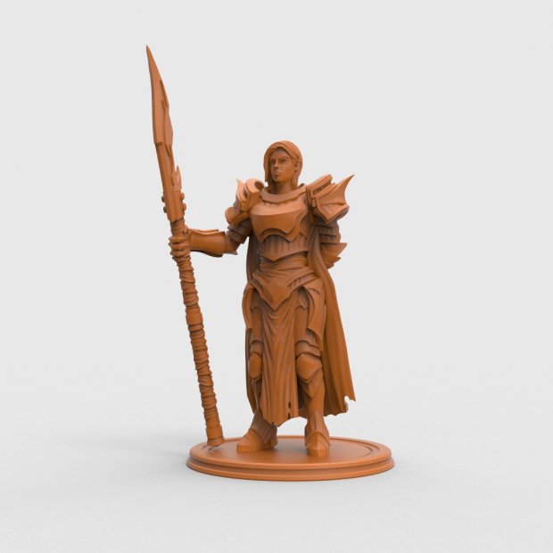 Lady with a spear Figure (Unpainted)