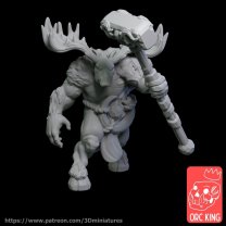 Moose with a sledgehammer Figure (Unpainted)