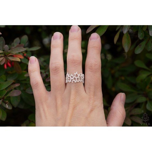 Coral Ribbon Ring