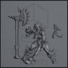 Barbarian Brunild - Serpent Slayer Figure (Unpainted)