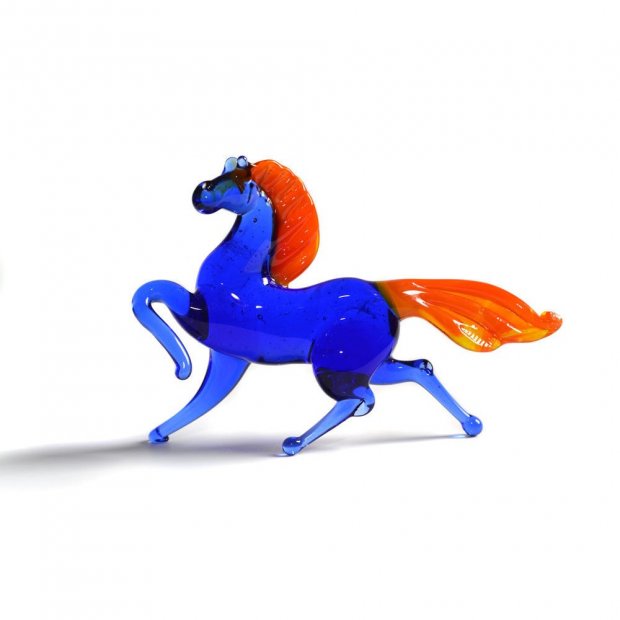Blue Horse Figure