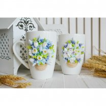 Basket Of Muscari Flowers Mug With Decor